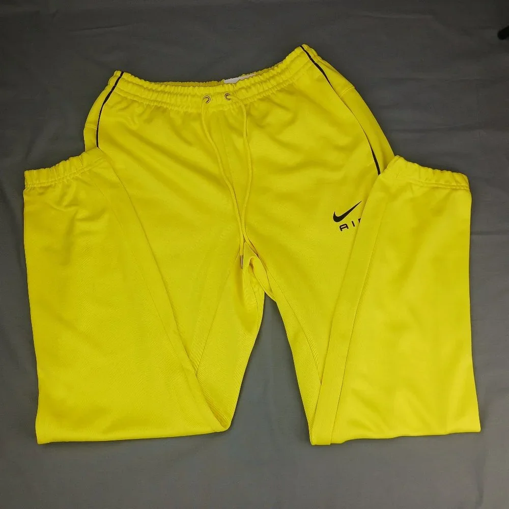 Nike Air Jogger Poly Knit Bottoms Yellow Strike Mens Running Pants DQ4218 765